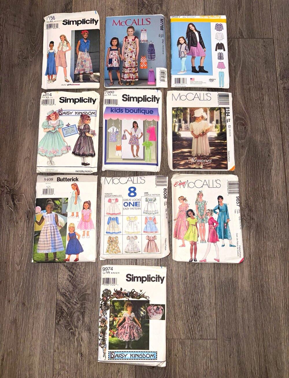Lot of 10 Children’s Girls Dress & Formal Wear Sewing Patterns Daisy Kingdom